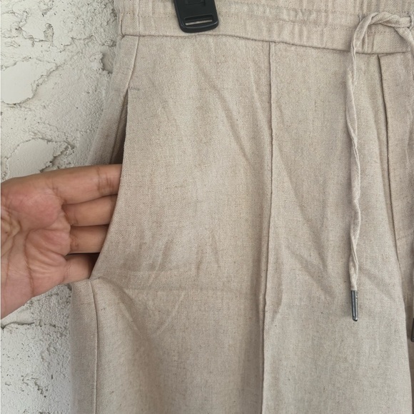 Linen Simply Vera Vera Wang Women's Cream Extra Wide Leg Pants - Picture 4 of 11